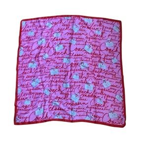 Coach Perfume Bottle Logo Graphic Silk Scarf